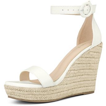 Women's Wedge Sandal Ankle Buckle Strap High Heel Open Toe Sandals