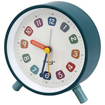 Mechanical Alarm Clock, Colorful Square Numbers Design, Durable Metal Material 3.7"x1.7"x4.1"