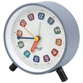 Mechanical Alarm Clock, Colorful Square Numbers Design, Durable Metal Material 3.7"x1.7"x4.1"