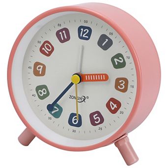 Mechanical Alarm Clock, Colorful Square Numbers Design, Durable Metal Material 3.7"x1.7"x4.1"