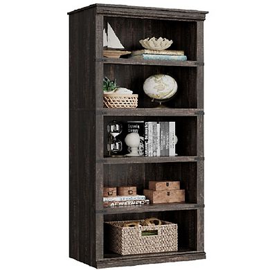 5-Tier Bookshelf - Farmhouse Open Storage Bookcase