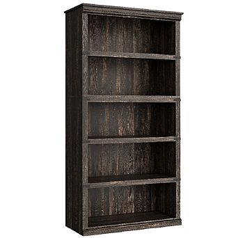 5 tier Farmhouse Bookcase, Tall Wood Storage Shelf for Home Office