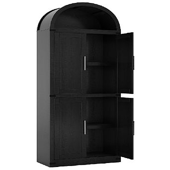 Arched Pantry Cabinet with Doors, 5 tier Kitchen Storage for Dining Room