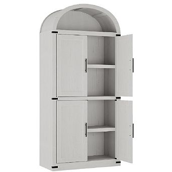 Arched Pantry Cabinet with Doors, 5 tier Kitchen Storage for Dining Room
