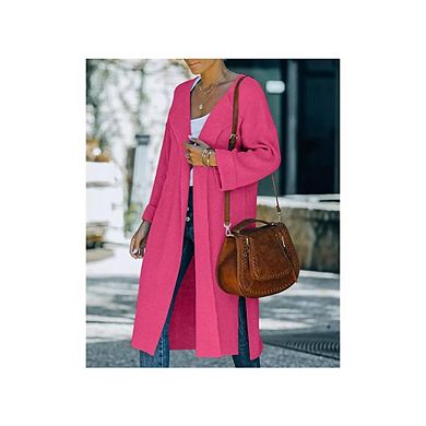 Women’s Oversized Open-Front Knit Long Cardigan Sweaters Fall & Winter Coat