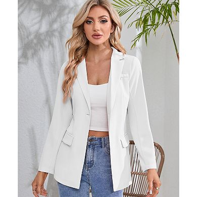 Women Business Casual Blazers with Lined Professional Work Suit Jacket with Pockets