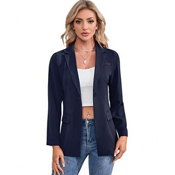 Women Business Casual Blazers with Lined Professional Work Suit Jacket with Pockets