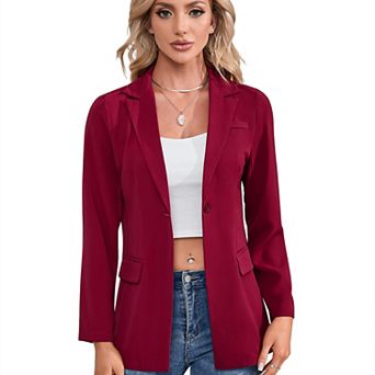 Women Business Casual Blazers with Lined Professional Work Suit Jacket with Pockets