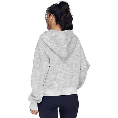 Women's Sweatshirts Half Zip Cropped Pullover Fleece Quarter Zipper Hoodies with Thumb Hole