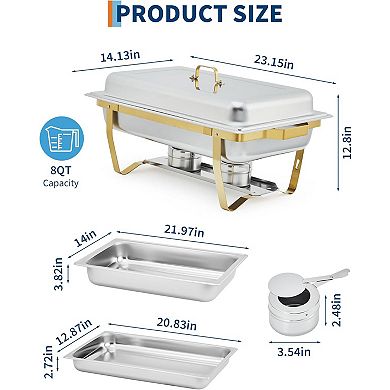 Stainless Steel Chafing Dish Set（2-Pack)