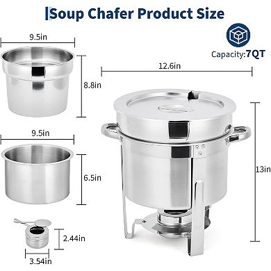7QT Soup Chafer Set of 2