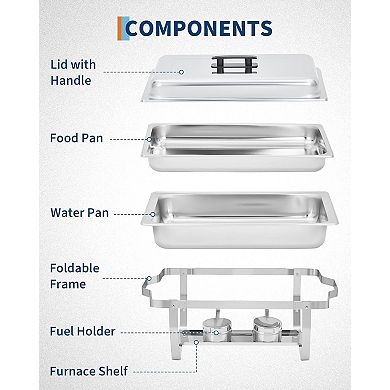 6-Pack Rectangular Chafing Dish