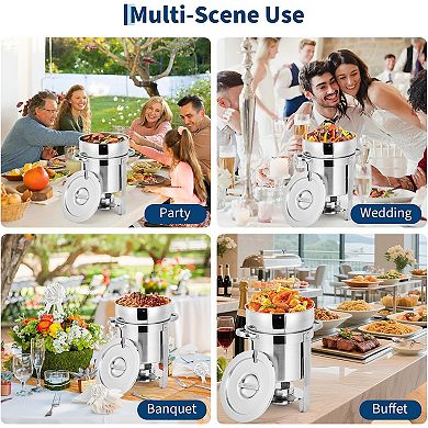 11QT Round Soup Warmer Set of 4