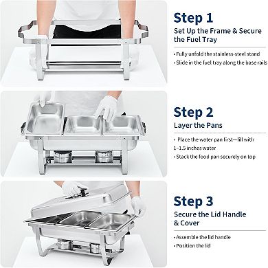 Chafing Dish Buffet Server Set(2-Pack)