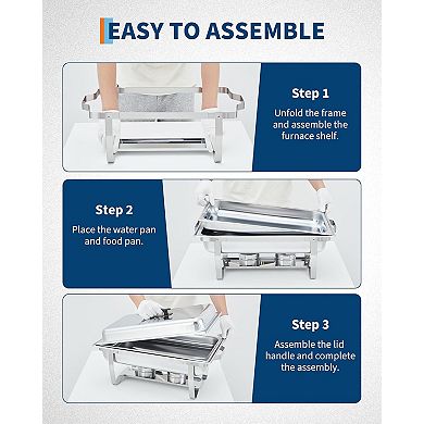 4-Pack Rectangular Chafing Dish