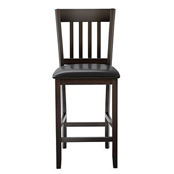 25 in Set of 2 Bar Stools with Rubber Wood Legs