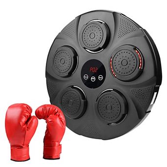 LED Music Boxing Machine Wall Target Punching Pad with Gloves for Training & Exercise
