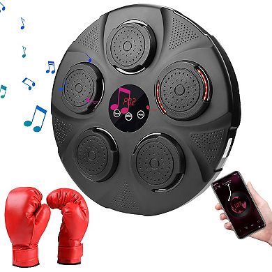 LED Music Boxing Machine Wall Target Punching Pad with Gloves for Training & Exercise