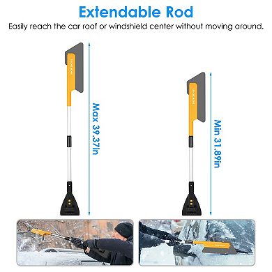 3-in-1 Car Snow Removal Shovel with Light & Ice Scraper