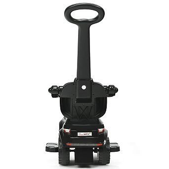 3 in 1 Ride on Push Car Toddler Stroller Sliding Car with Music-Black