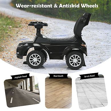 3 In 1 Ride On Push Car Toddler Stroller Walker With Music