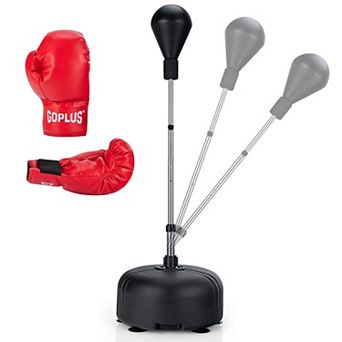 Adjustable Freestanding Punching Bag Set with Boxing Gloves