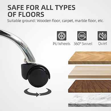 GOODSILO Overstuffed High-Back Office Chair with Footrest & Recline Function