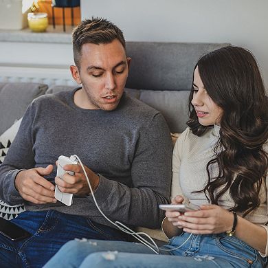 10000mAh Portable Power Bank with Built-in Cables