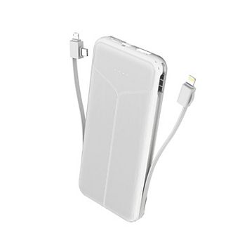 10000mAh Portable Power Bank with Built-in Cables