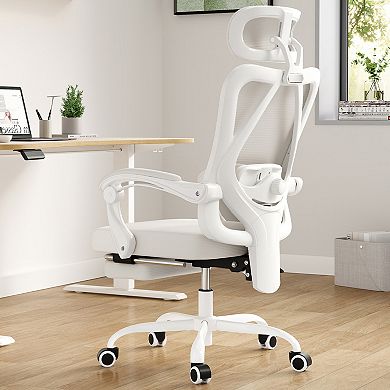 Ergonomic Mesh Office Chair with Adjustable Headrest and Lumbar Support