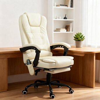 GOODSILO Ergonomic High-Back Executive Massage Chair with Lumbar Support & Footrest