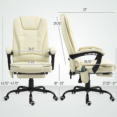 GOODSILO Ergonomic High-Back Executive Massage Chair with Lumbar Support & Footrest
