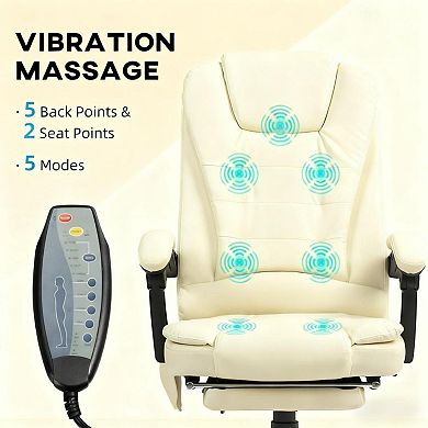 GOODSILO Ergonomic High-Back Executive Massage Chair with Lumbar Support & Footrest