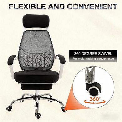 GOODSILO Ergonomic High Back Mesh Office Chair with Reclining Function & Footrest