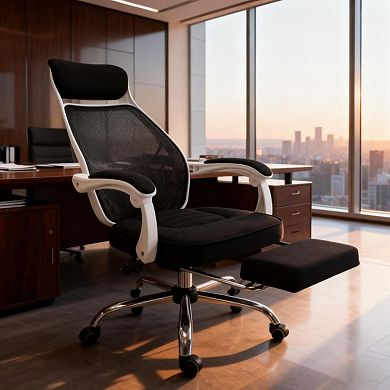 GOODSILO Ergonomic High Back Mesh Office Chair with Reclining Function & Footrest