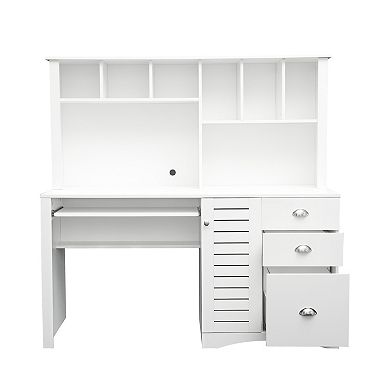 Home Office Computer Desk with Hutch Ample Storage Space