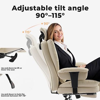 Ergonomic High-Back Office Chair with Adjustable Lumbar Support and Headrest
