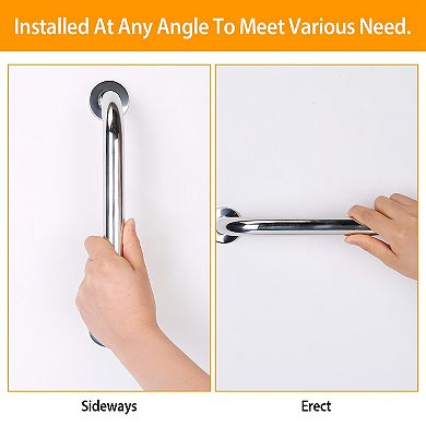 Shower & Toilet Grab Bar 2PCS Anti-Slip Stainless Steel Safety Handle