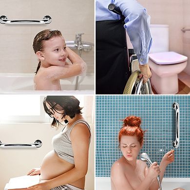 Shower & Toilet Grab Bar 2PCS Anti-Slip Stainless Steel Safety Handle