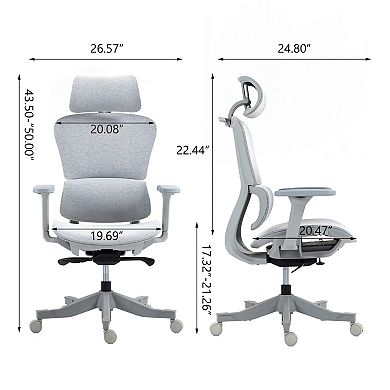 Ergonomic High Back Mesh Office Chair with Adjustable Lumbar Support and 4D Armrests