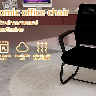Minimalist Modern Office Chair with Ergonomic Mesh Backrest and Comfortable Cushion Seating