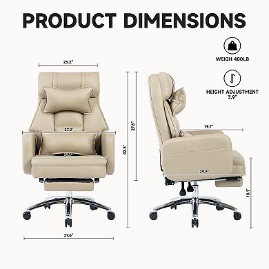 Ergonomic High-Back Swivel Office Chair with Lumbar Support and Adjustable Headrest
