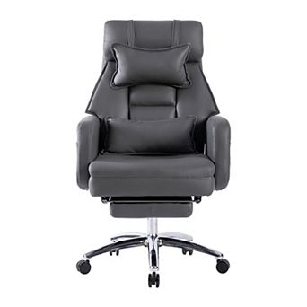 Ergonomic High-Back Swivel Office Chair with Lumbar Support and Adjustable Headrest