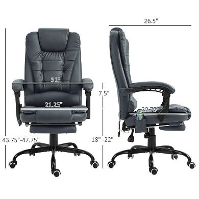 GOODSILO Ergonomic High-Back Executive Massage Chair with Lumbar Support & Footrest