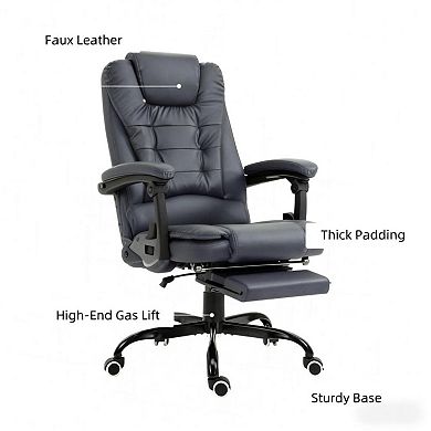GOODSILO Ergonomic High-Back Executive Massage Chair with Lumbar Support & Footrest
