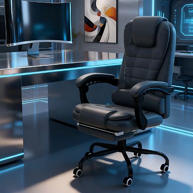 GOODSILO Ergonomic High-Back Executive Massage Chair with Lumbar Support & Footrest