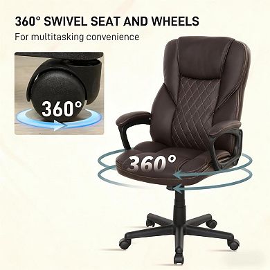 GOODSILO Ergonomic High-Back Executive Office Chair with Adjustable Height and Swivel Function