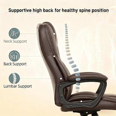GOODSILO Ergonomic High-Back Executive Office Chair with Adjustable Height and Swivel Function