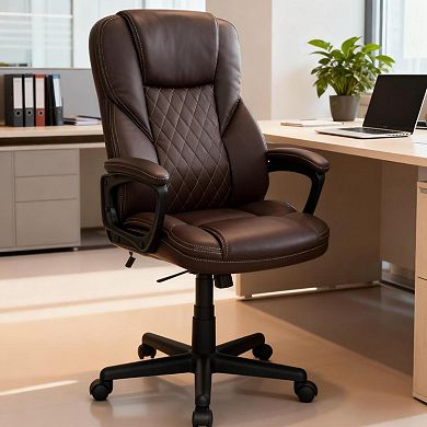 GOODSILO Ergonomic High-Back Executive Office Chair with Adjustable Height and Swivel Function