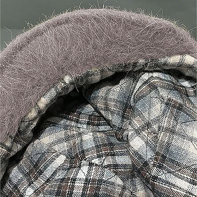 Women's Trapper Hat - Warm Fleece-Lined Winter Hat with Chin Strap